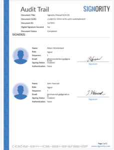 eSignature-audit-trail-signer-list