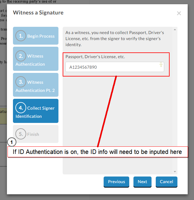 witness signing identification authentication