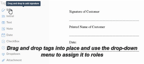 Learn to assign tags to signers in your Template