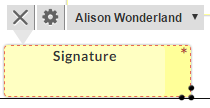 drag and drop signature tags to add them to the document