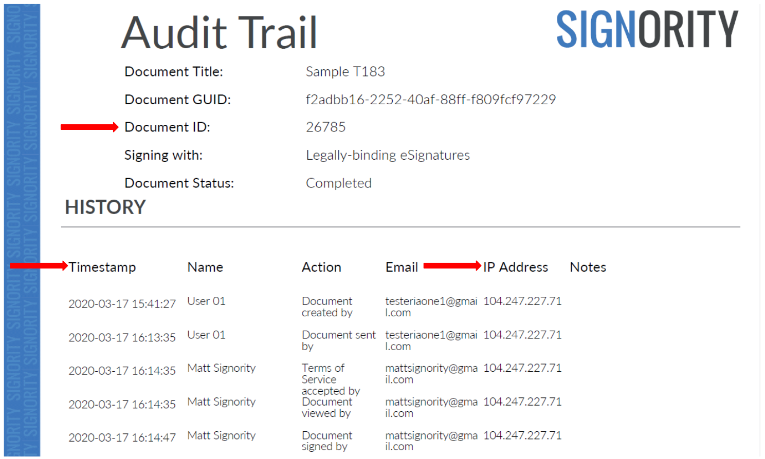 Audit Trail