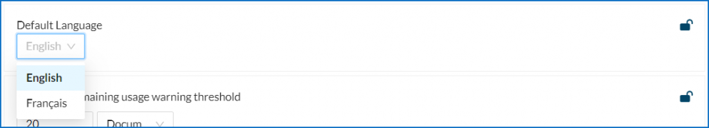 Default Language